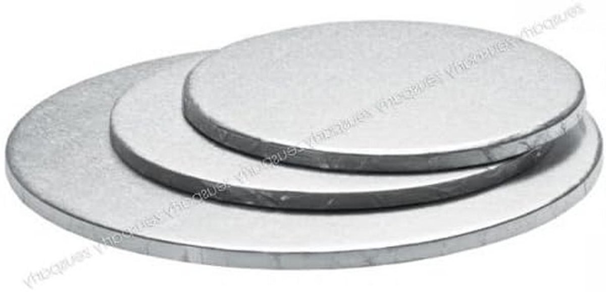 Taartplateau Rond - Cake Border - Taart Decoreren - Slank Design - 22 cm - Wit