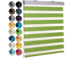 Horizontale Jaloezieën - Raambekleding Zonwering - Privacy en zonwering - Stof en goede luchtdoorlatendheid - 50 x 280 cm - Groen