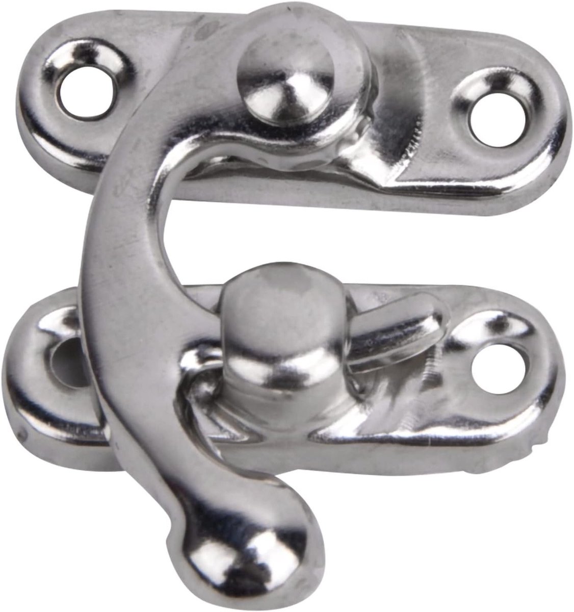 30 Stks Antieke Vintage Slot Sluiting 3,2 X 2,8 Cm Hasp Haak Retro Stijl Ijzeren Klink voor Sieraden Geschenkdozen(Zilver rechts)