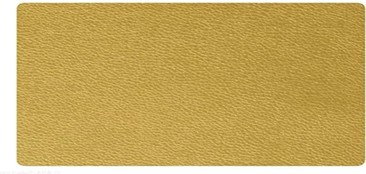 Tafel placemats - Onderleggers tafel - Tafel decoreren - Lederlook design - 46 x 33 cm - Goud
