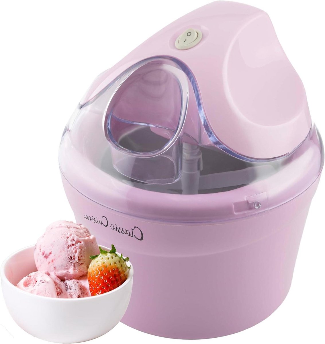 IJsmachine - Sorbetmaker IJzer - Desserts Maken - Compact Ontwerp - 1 Kwart - Roze