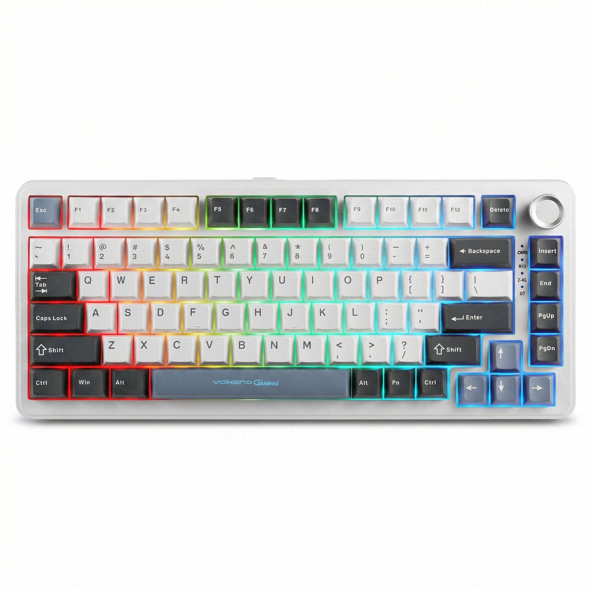Volkano Gaming Phantom X2 - Gaming Toetsenbord - Mechanisch - Draadloos toetsenbord - RGB - 82-Key - Tri-mode - Qwerty - Wit