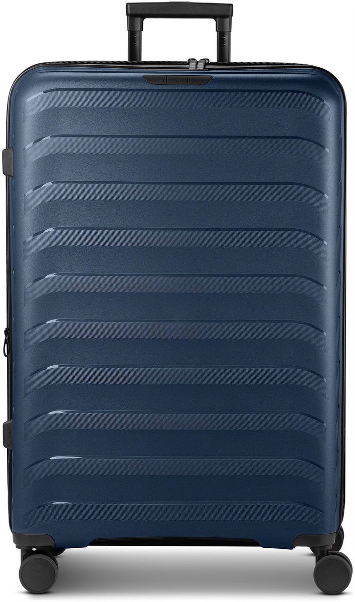 d & n Toronto 4 wielen Trolley L 75 cm met uitbreidingsplooi - Harde bagage - TSA slot - navy