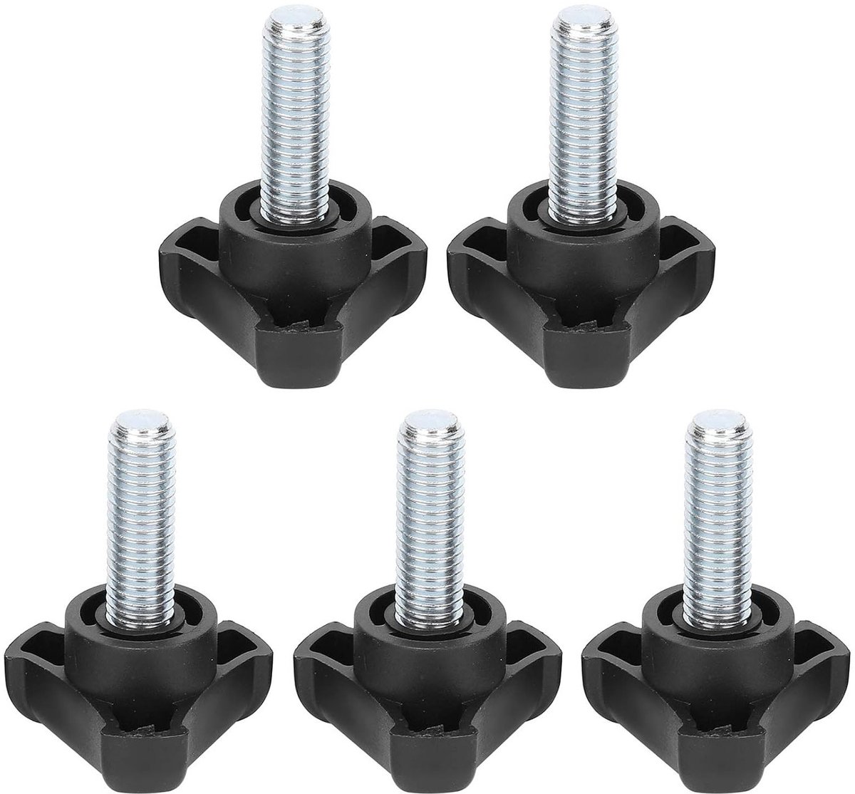 Handgedraaide schroefknop met M10 schroefdraad, 30 mm, set van 5 voor het vastdraaien van accessoires met een uniek ontwerp