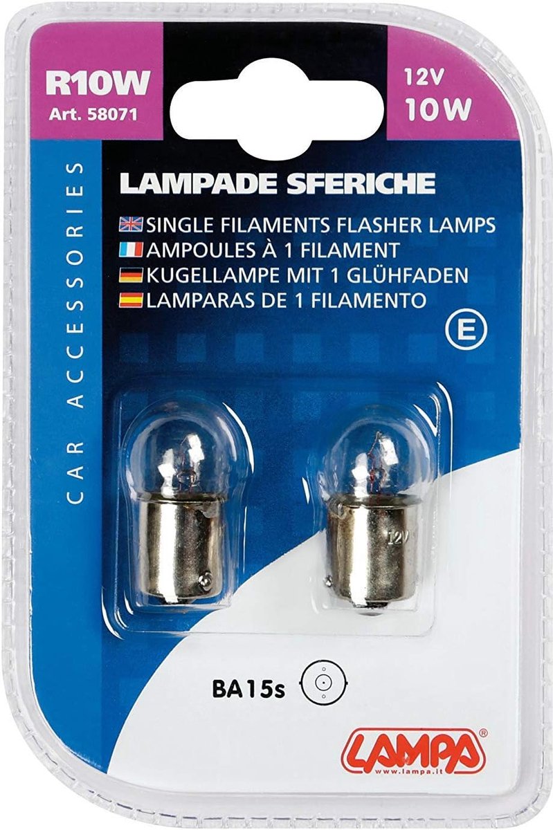 Bal Lamp - Gloeilamp - Auto Verlichting - Universele Pasvorm - 10 Watt - Helder