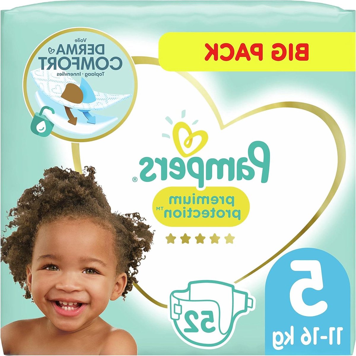 Premium Protection Luiers - Baby luiers Wegwerpluiers - Baby droog houden - Superzachte ademende bovenlaag - 52 stuks - Wit
