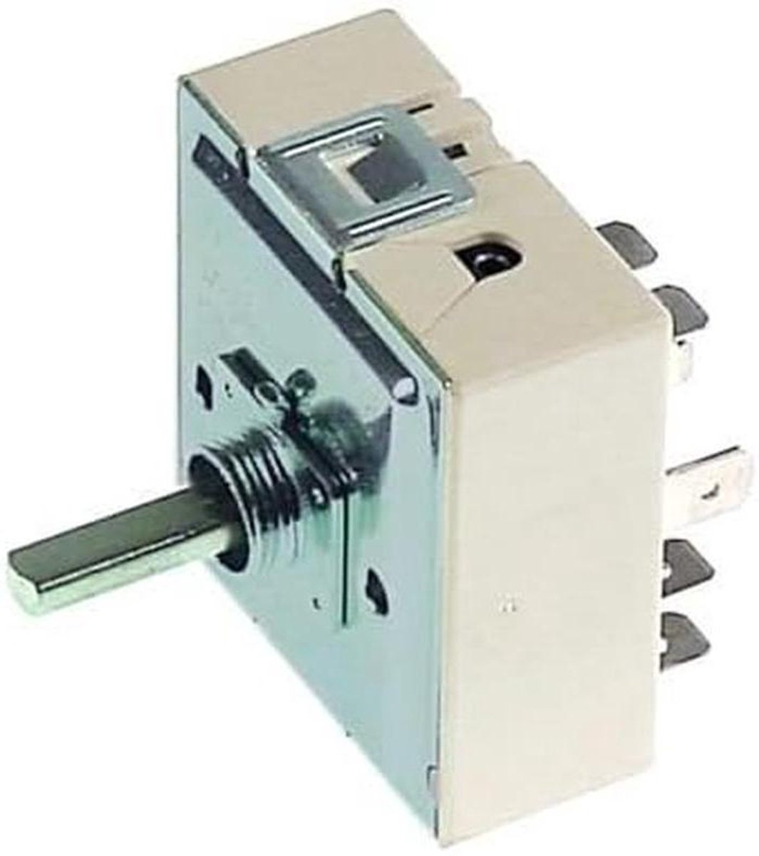 Energieregelaar - Thermostaat Schakelaar - Fornuis Reparatie - Met Frontbevestiging - 6x46mm As - Stainless steel