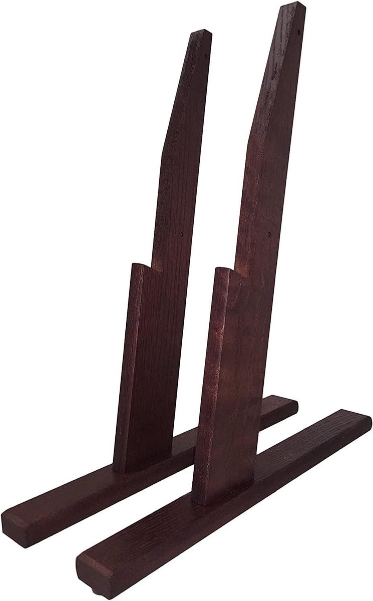 Houten Standaard - Display Houder - Bladeren Tonen - Verhoogd Display - 57 Inch Hoog - Mahonie