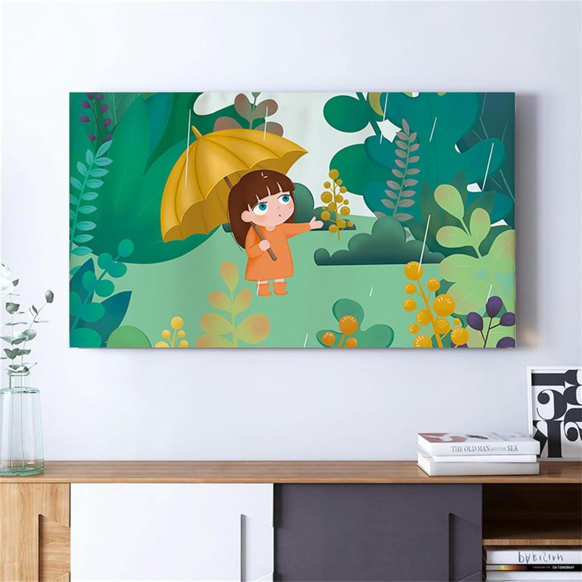 Tv-hoes - Beschermhoes Scherm - Tv Beschermen - Halfgesloten Achterkant - 152 cm - Regenwoud