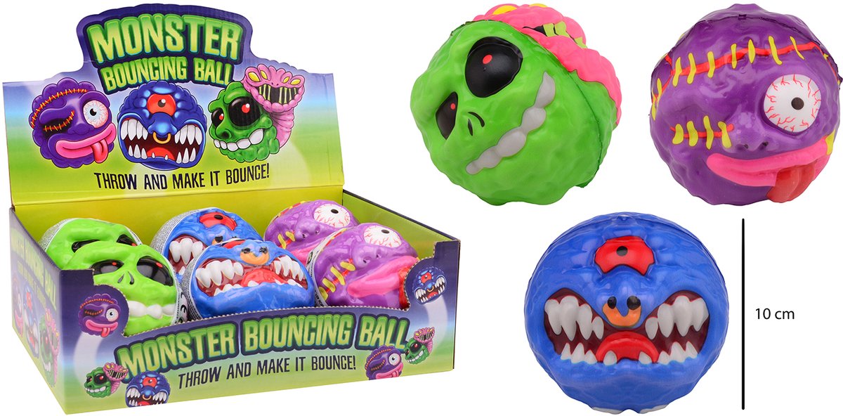 John Toy Stuiterend monster 10cm