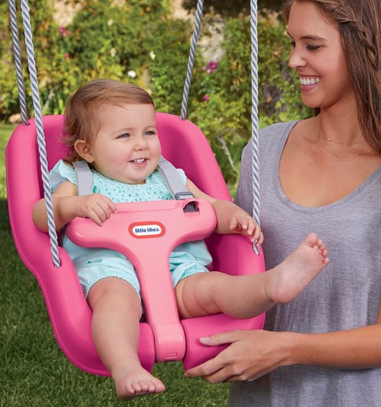 Babyschommel - Peuterschommel Kinderstoel - Buiten spelen - Verstelbare veiligheidsgordels - 40.6 centimeter zitdiepte - Roze van Merkloos — afbeelding 5