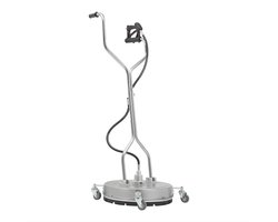 Roestvrijstalen Oppervlaktereiniger 51 cm – Voor professioneel vloer- en terrasreiniging – Handgeduwde drukreiniger functie – Kleur: zilver, inclusief slang
