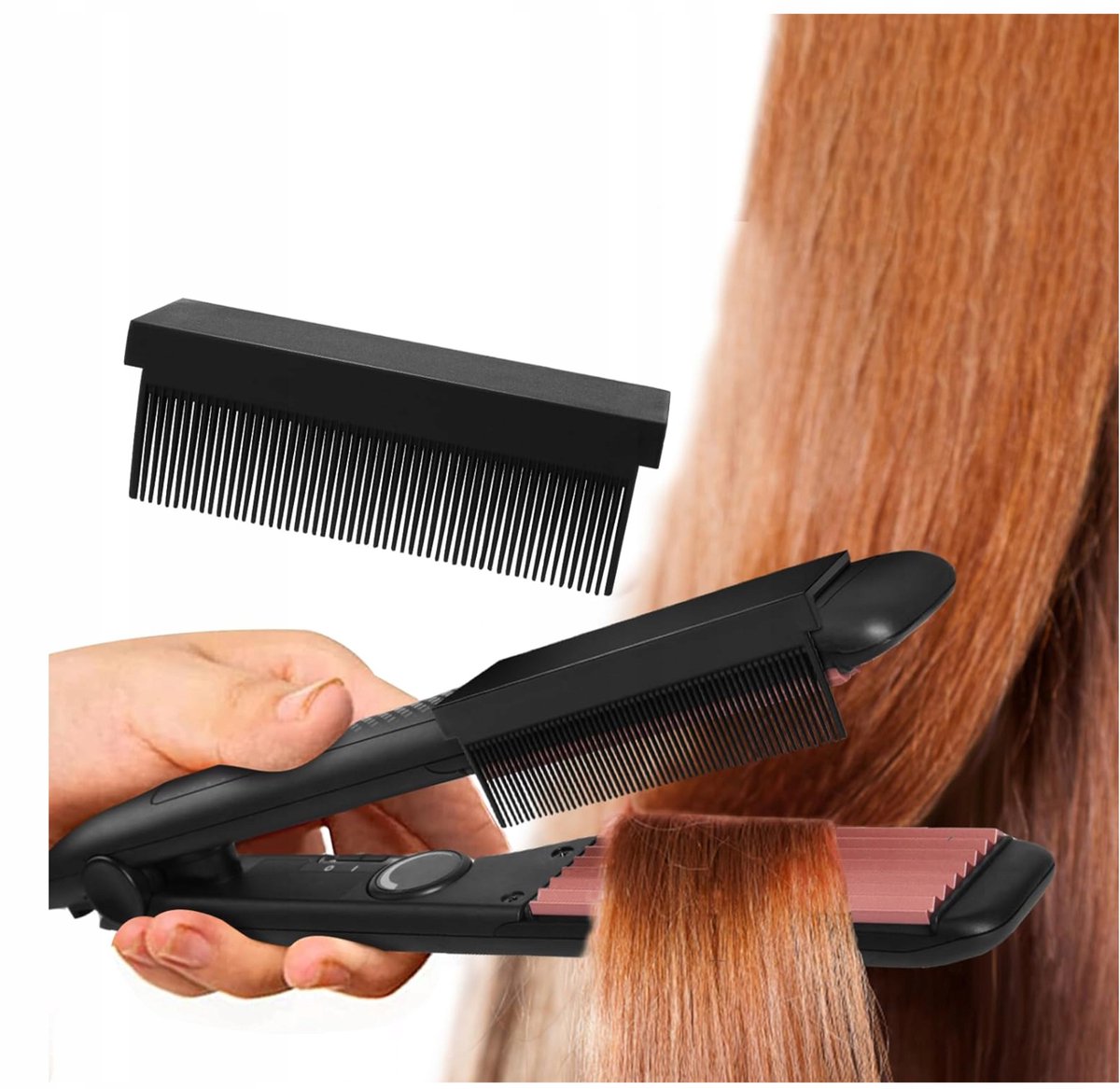 Ponik's Haarstyler Met Kam Voor Haarstraightener - Voor Het Steil Maken Van Haar - Sterk, Geschikt Voor Alle Haartypes