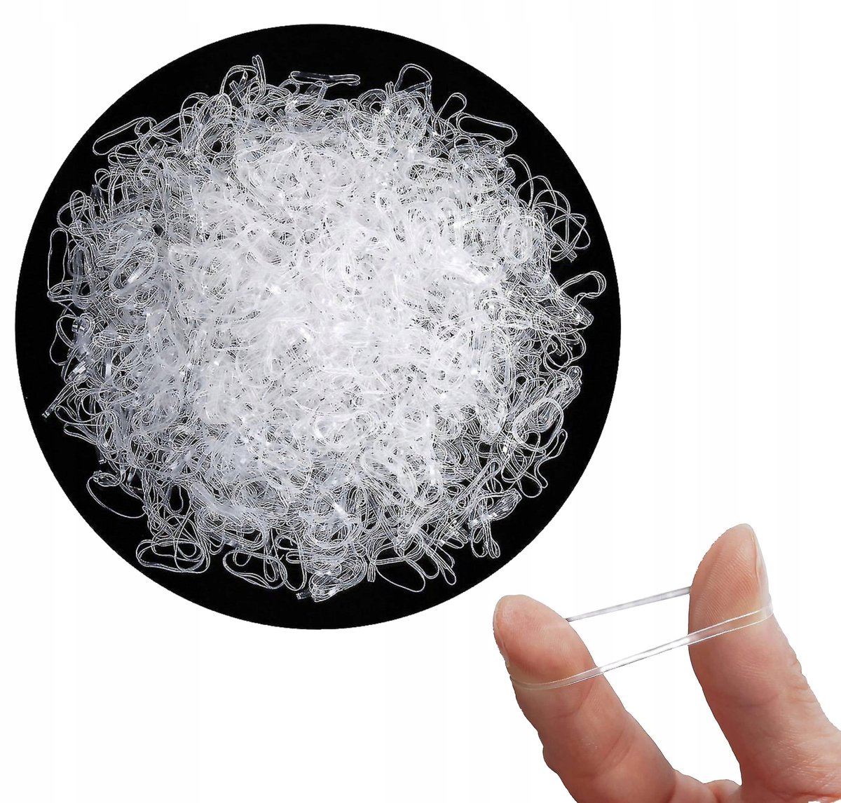 Ponik's SILICONE HAIR TIES - Transparante Sterke Haarbandjes - 1000 Stuks