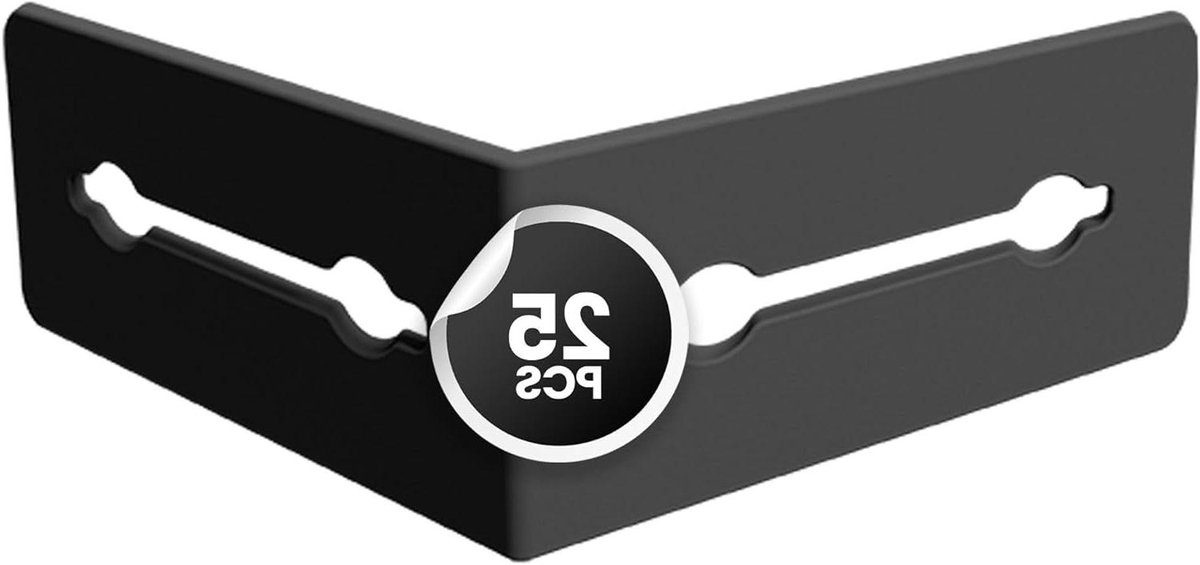 Nivelleringshoek Tegels - Tegelzetter Hulpmiddel - Nauwkeurig Tegels Leggen - Herbruikbare Hoekbevestiging - 103 mm x 40 mm - Zwart