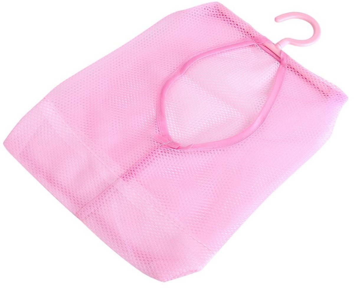 Store_8 - Hanging Storage Mesh Bags - Toilettas - Ruimtebesparend - Roze - Cosmetica Organizer - Ideaal voor badkamer en reizen - Lichtgewicht