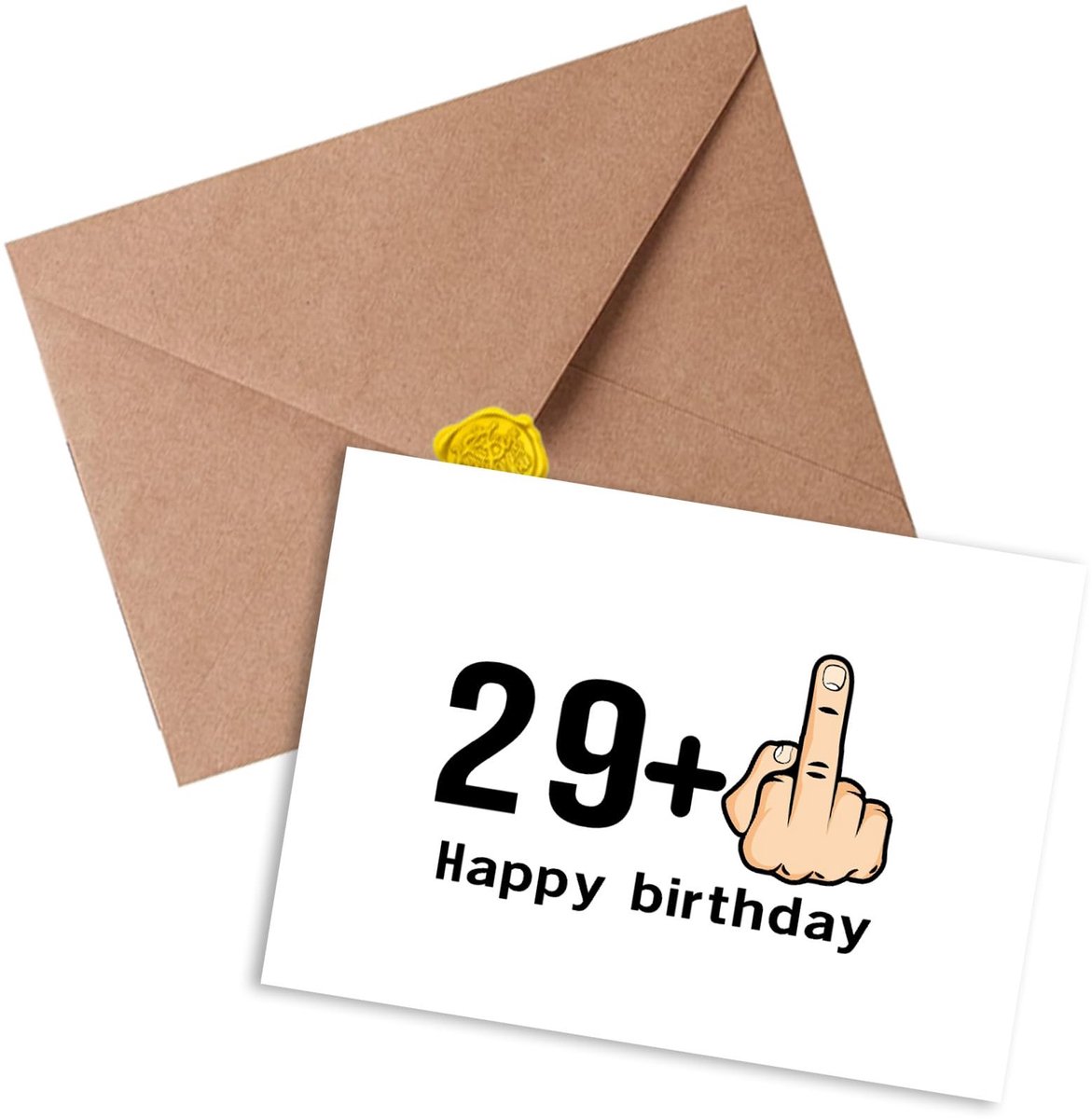 VT Goods - Verjaardagskaart 30 jaar - Grappige wenskaart - Duurzaam papier - Vinger-wenskaart - Persoonlijk cadeau - Geschikt voor mannen en vrouwen
