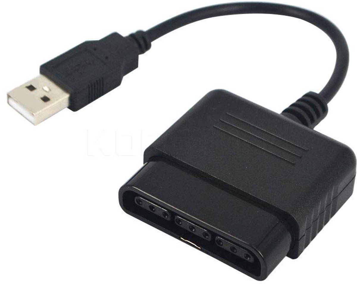 Golden crown - USB 2.0 Games Controller Adapter - Spelcontroller Converter - Geschikt voor PS1 PS2 - Gaming op PC - Trillingsfeedback - Ideaal voor ga