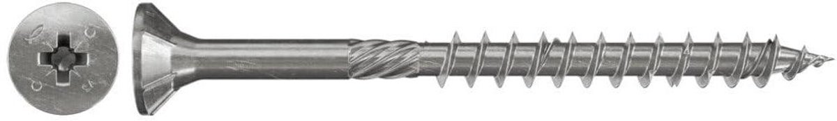 Houtschroeven Verzonken Kop - Schroeven RVS - Houtverbindingen Maken - Splintervrije Oppervlakte - 6 x 50 mm - RVS