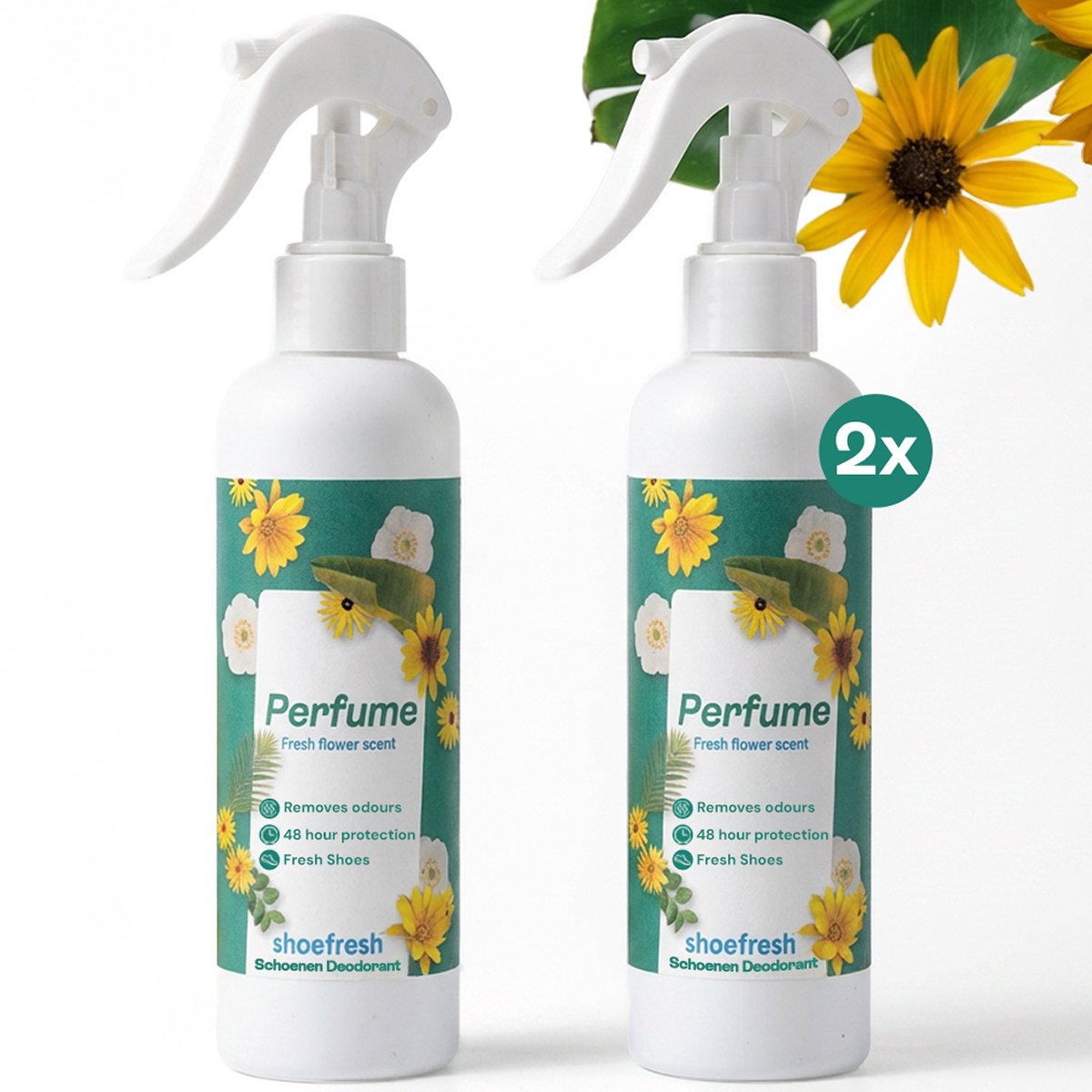2x Shoefresh Schoendeo – Geurvreter voor schoenen – Hygiënische Schoenen Spray - Schoenen Deodorant - 48 Uur Fris - 2x 150ml