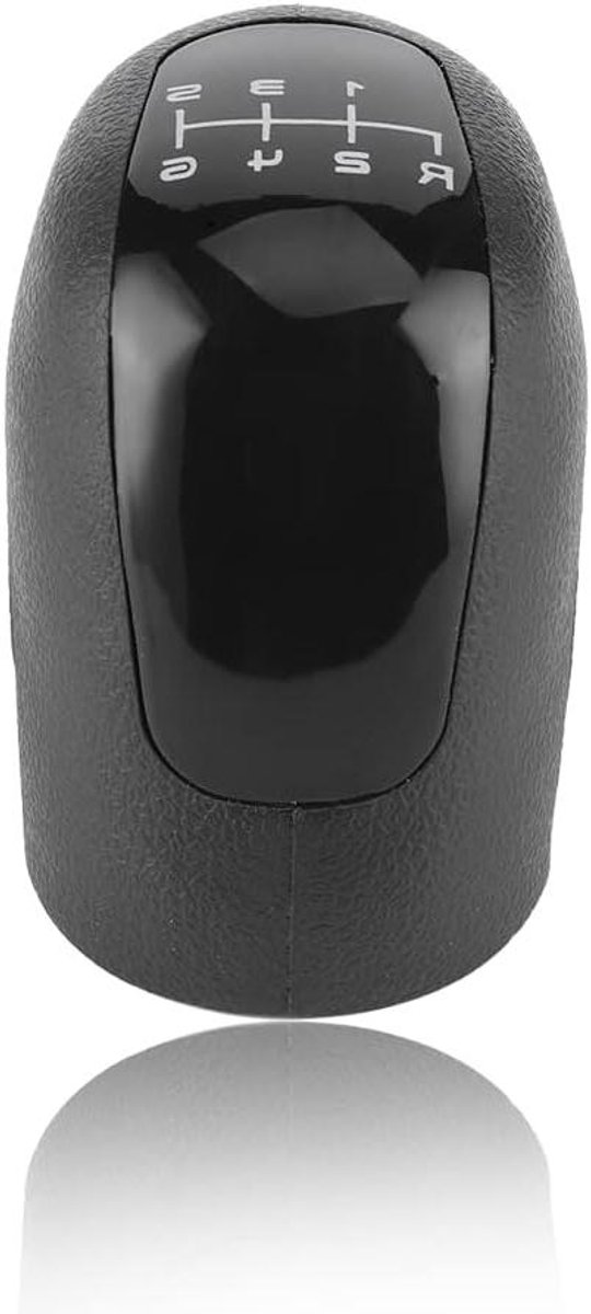 Schakelpookknop - Versnellingspook - Auto Interieur - 6-Gang Gravering - 64x40mm - Zwart