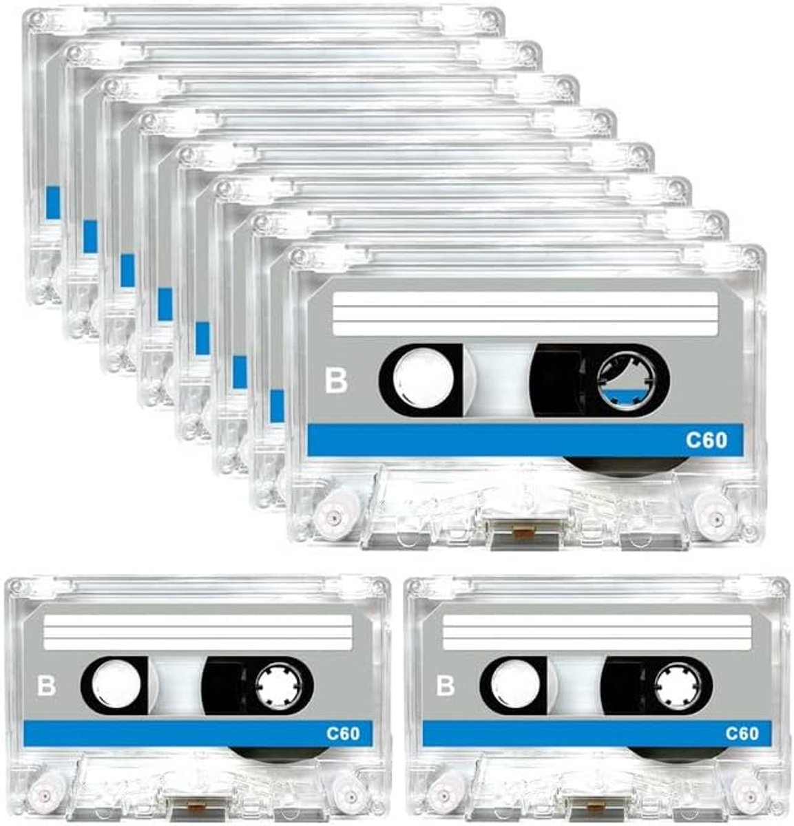 10 Stuks Lege Audio Cassette Tapes - 60 Minuten Muziek Cassette - Blank Cassettes - Laag Geluid - Voor Colleges - Seminars - Opname