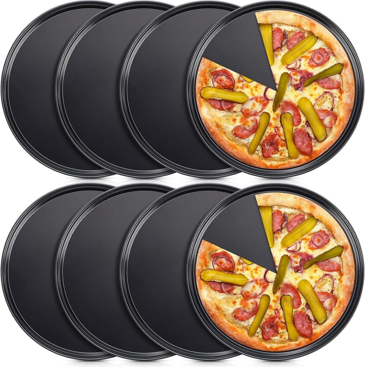 Niet Stick Bakvormen - Pizza Pan Oven - Thuis Bakken - Koolstofstaal - 305 cm - Zwart