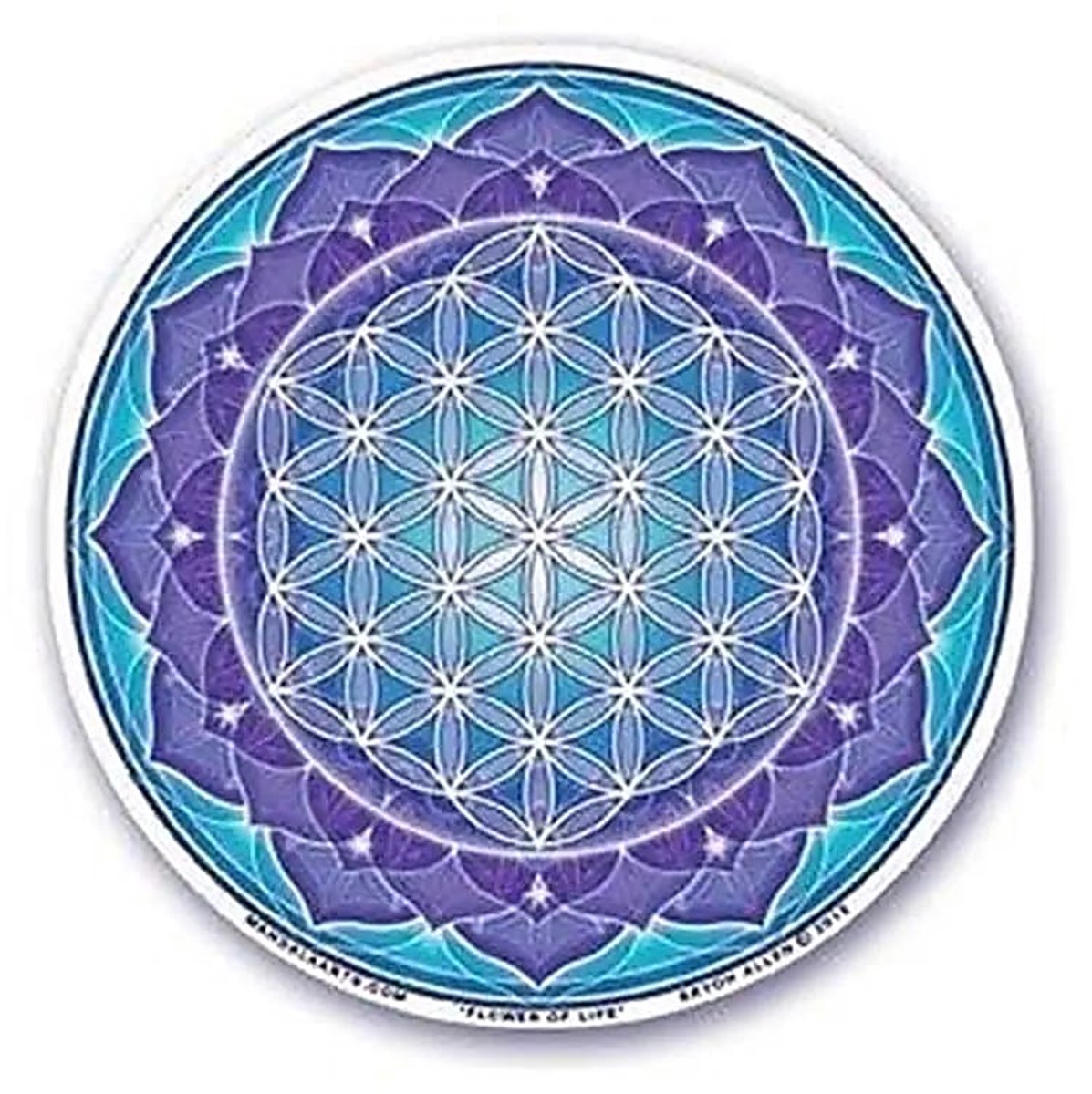 Raamsticker Flower Of Life - set van 4 stuks - 10,5 cm - 10.5 cm