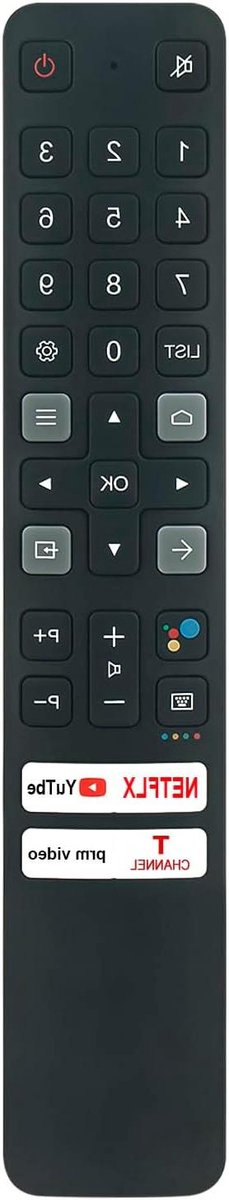 Afstandsbediening - Voice Remote - TV Bediening - Spraakbesturing - 15 x 8 x 0.8 cm - Zwart