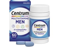 Centrum Men - Multivitaminen - 13 Vitaminen & 10 Mineralen - Tabletten - Energie, Weerstand, Spieren, Concentratie - Bevat Vitamine B6, B12, C, Ijzer en Magnesium - 60 - 60 stuks