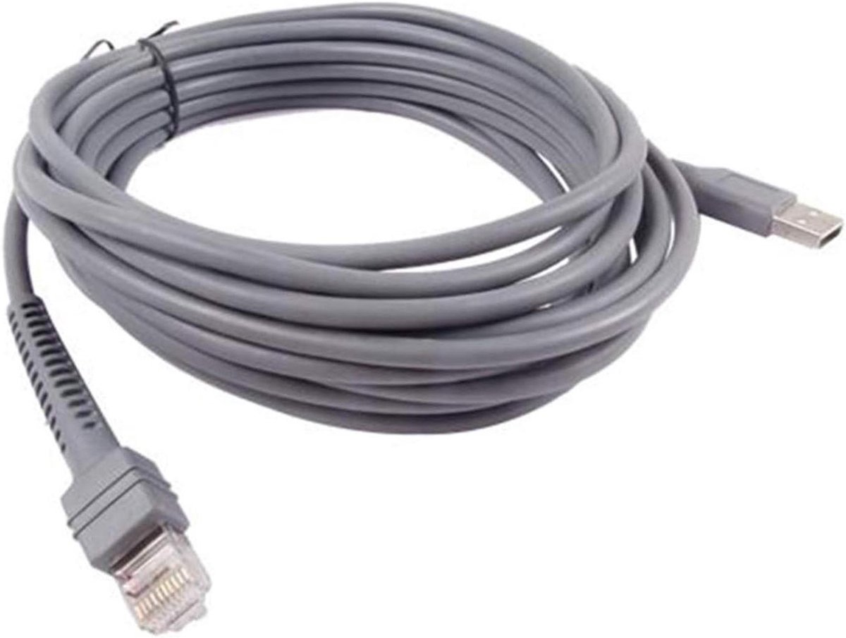 USB Kabel - Scanner Kabel - Barcode Scannen - Hoge Kwaliteit - 5 meter - Donkergrijs