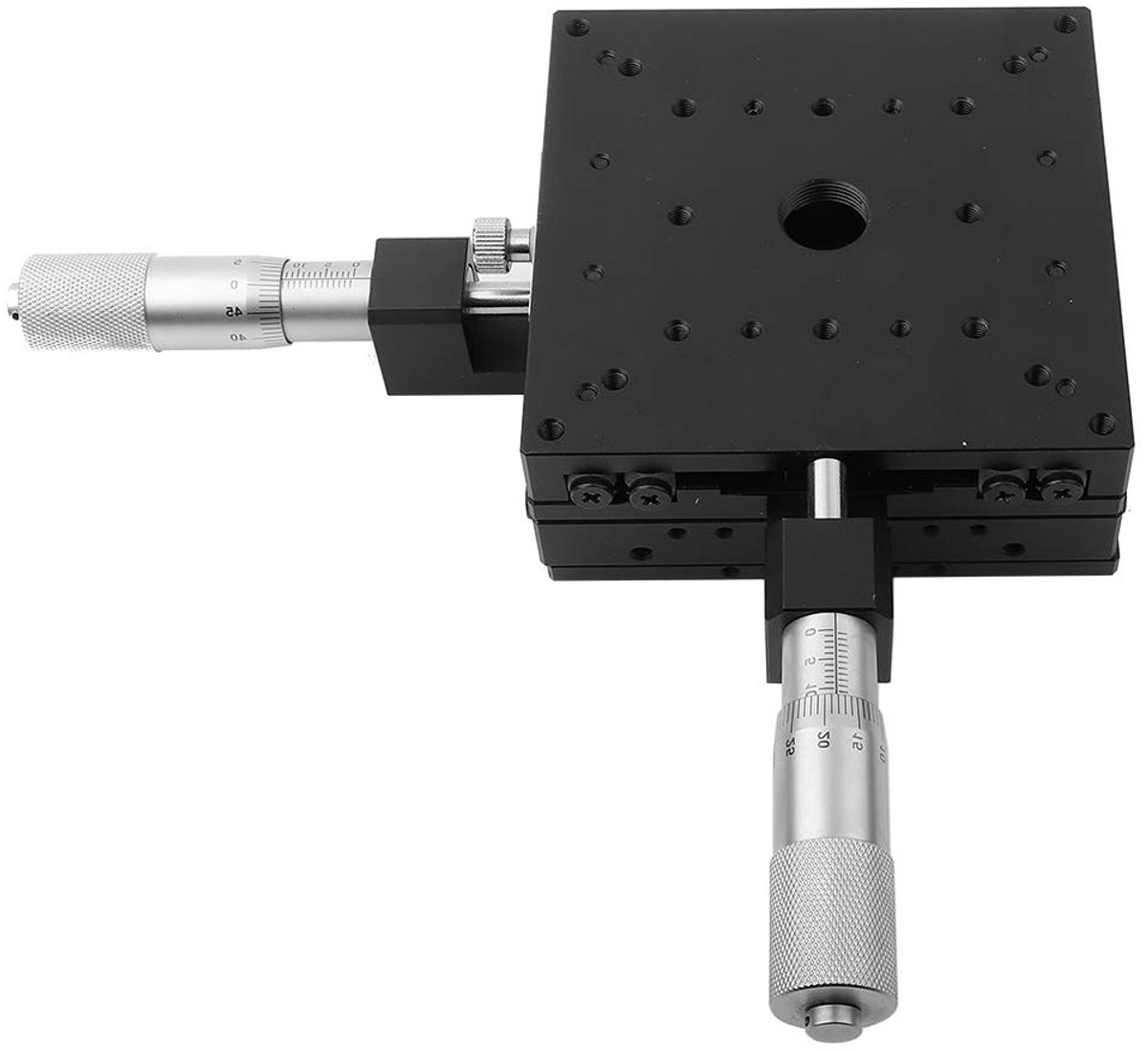 Micrometer Handmatige Slide Tafel voor Precisie Trimming, XY Lineaire Stage 100x100mm, Roller Stages, 40mm Hoogte