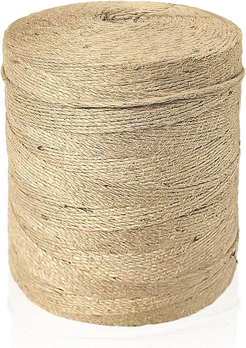 Set van jute stof met vezelzak, grof jute touw, tuin- en knutselaccessoires voor decoratie