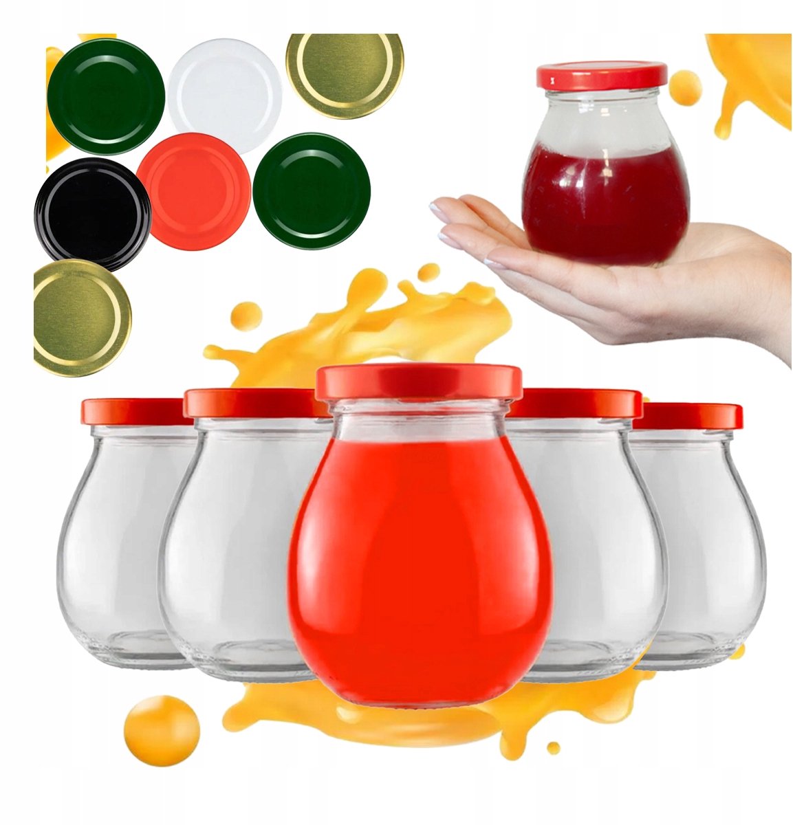 Bimberek MAJO - Voorraadpot - 245ml - Glazen Potten - Diverse Kleuren