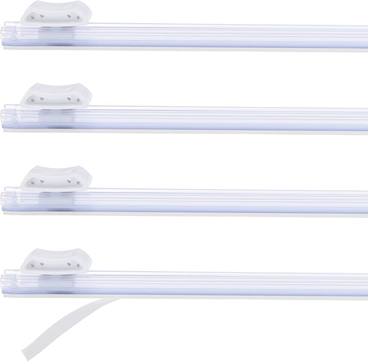 4pcs Plastic Wrap Cutter - 13 inch Plastic Wrap Slide Cutter - Zelfklevende Installatie - Vervangingen voor Aluminiumfolie en Bakpapier Dispenser - Wit