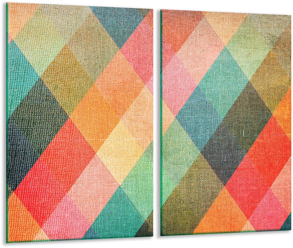 TMK ArtDeko Serie - Snijplank - Bescherming Inductiekookplaat - 2x 30cm x 52cm - Mozaïek