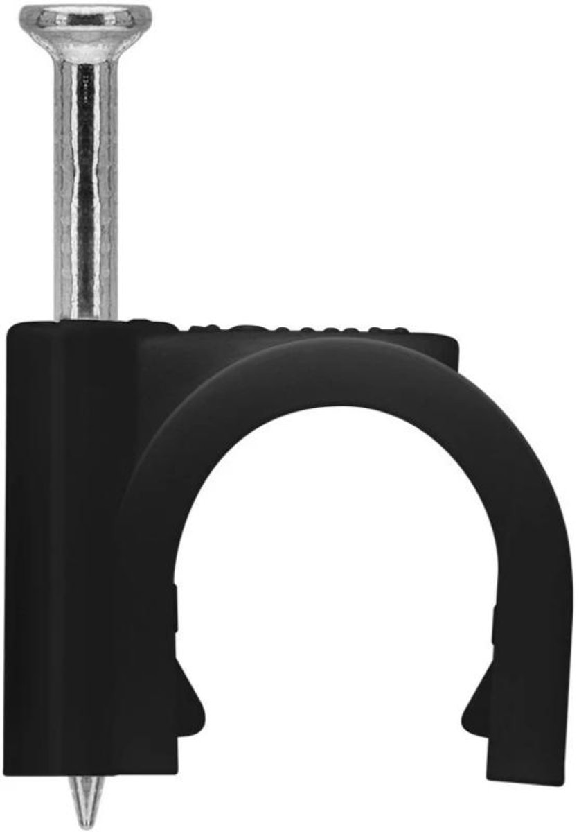 Pawbol Flop - Kabelhouder met Spijker - 10mm - Zwart - 100 Stuks