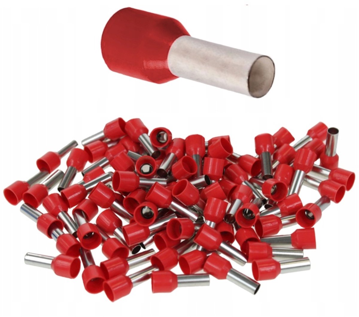 Trytyt DUI - Geïsoleerde Sokkeltip - 1,0/8 mm2 - Rood - 100 stuks