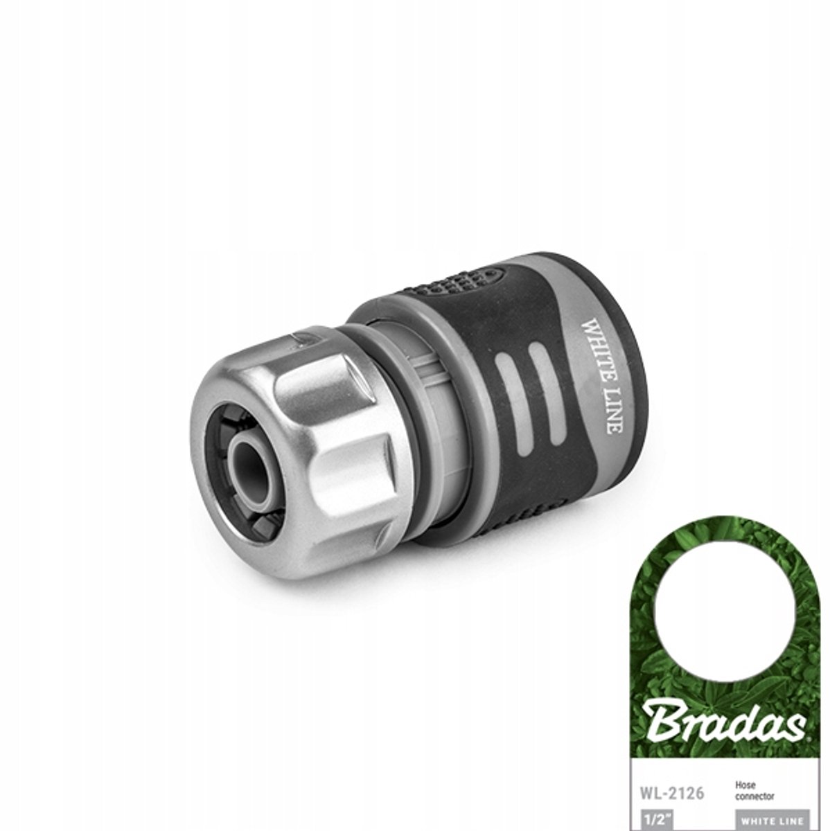 Bradas WL-2126 Serie - Snelkoppeling - 1/2" - Antislip coating - Geschikt voor Tuinslangen