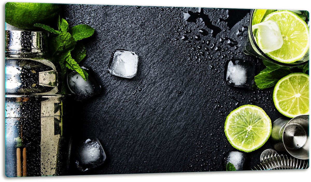 TMK ArtDeko - Snijplank - 52x30cm - Glas - Limoen