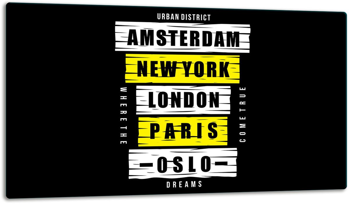 TMK ArtDeko - Snijplank Glas - 52x30cm - Zwart - Inductiekookplaat Bescherming - Antislip