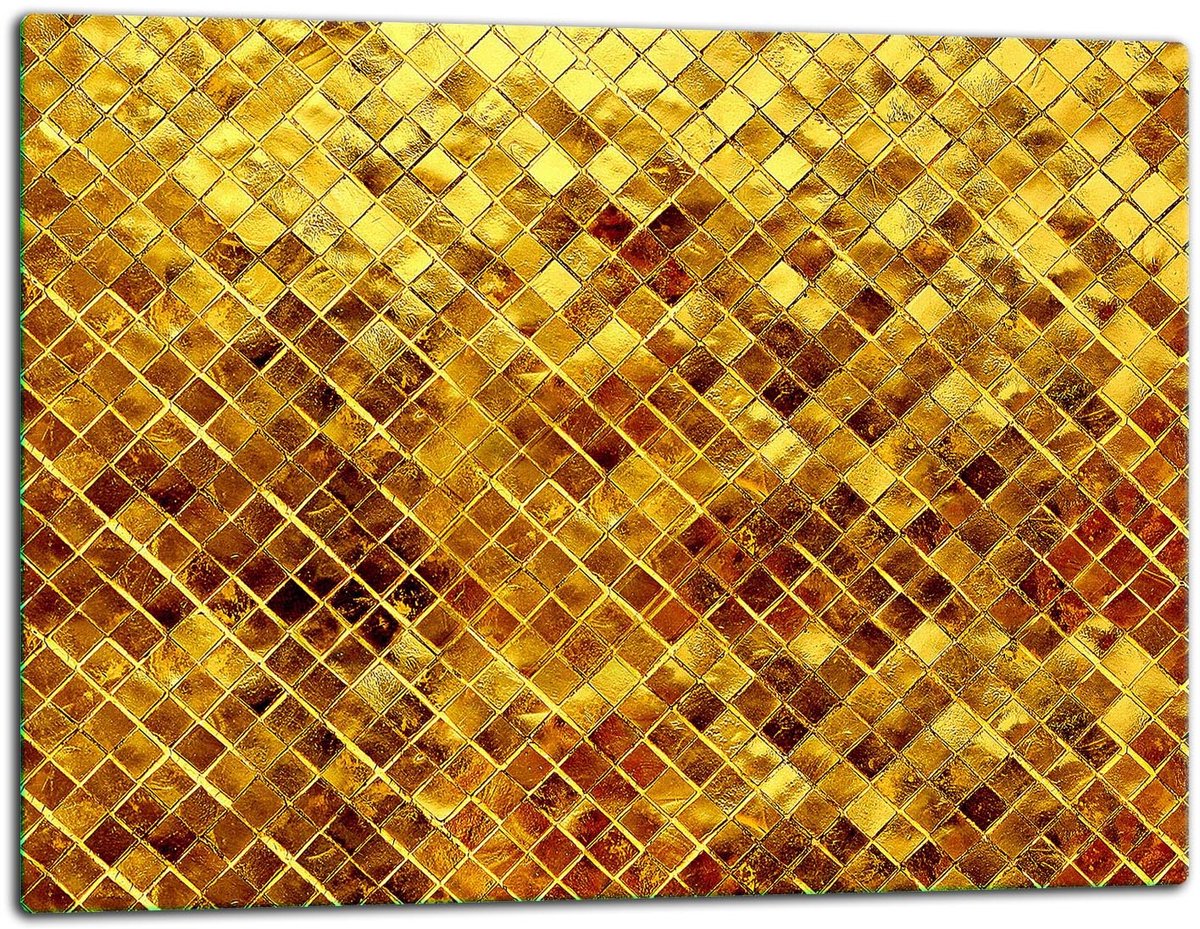 TMK ArtDeko - Snijplank - 52x40 cm - Glas - Gouden Ontwerp