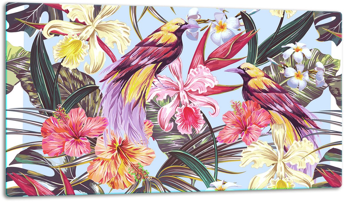 TMK ArtDeko - Snijplank Glas - 52x30 cm - Kleur: Bloemen