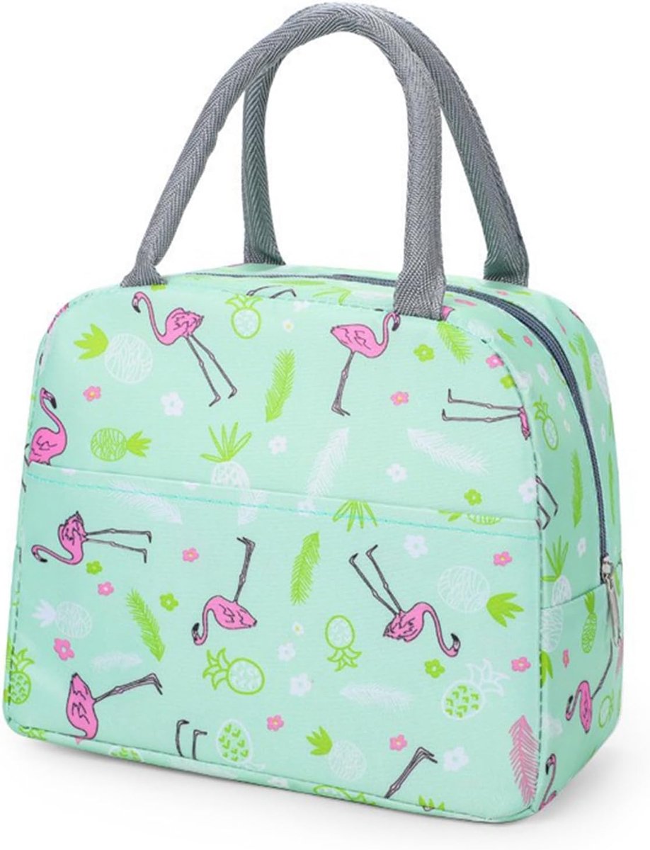 Thermos Bag - Portable Lunch Bag - Kleine Koeltas - Isothermische Tas - Koeltas voor Vrouwen - Kinderen - Thermotas voor School - Kantoor - Picknick - Groen