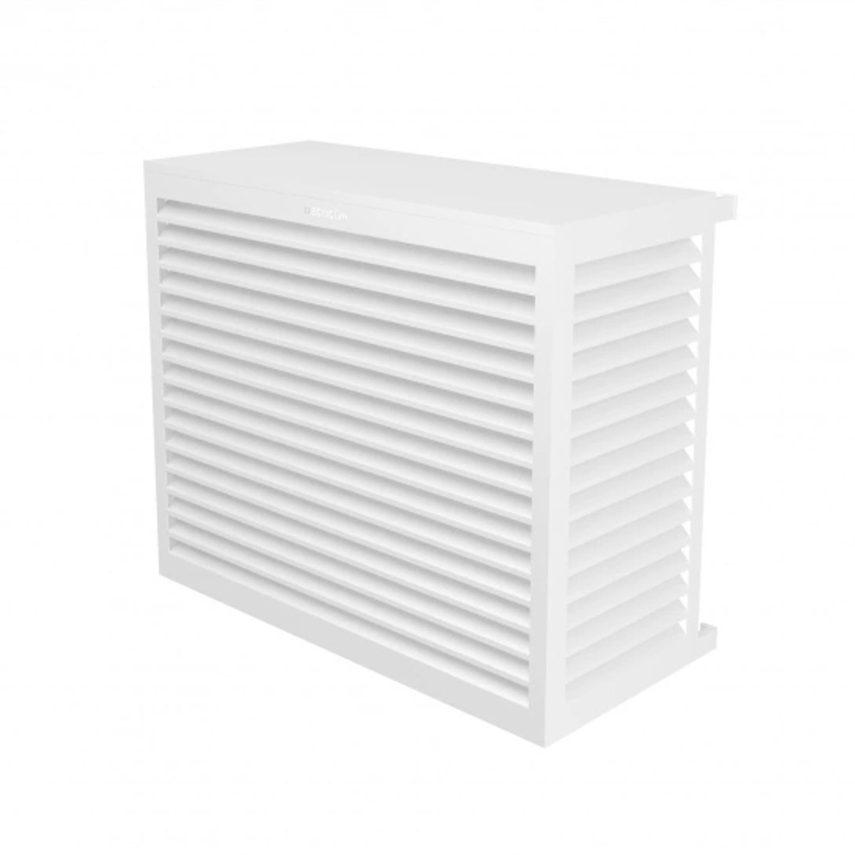 DECOCLIM - Airco omkasting cover buitenunit (H95 x W110 x D55-70 cm) - ombouw - Aluminium - Wit (RAL9010) - Large