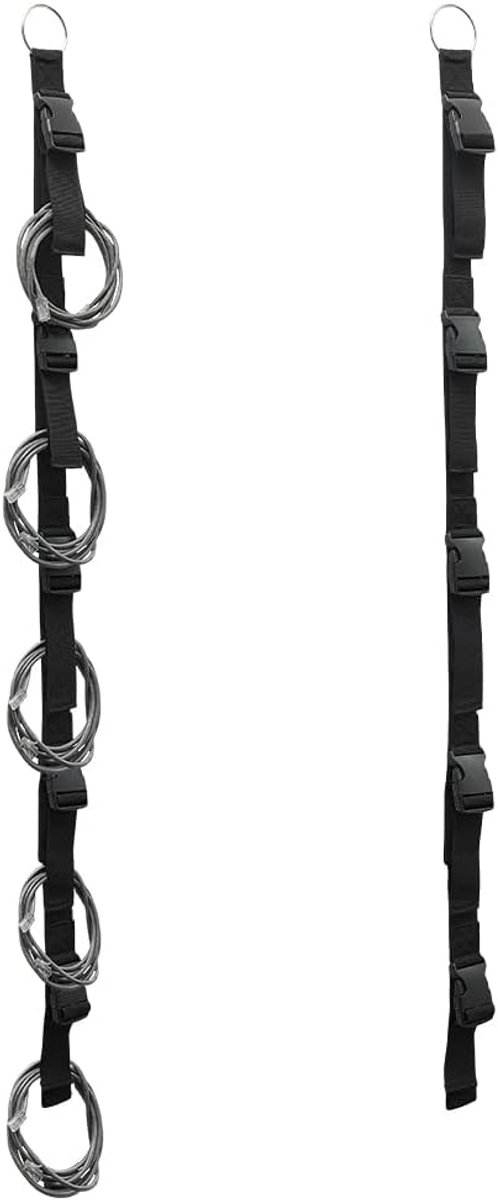 2pcs Extension Cord Organizer - Storage System voor Garage - Extension Cord Holder met Meerdere Cord Holders - Garage Garden Storage Straps met Alloy Ring voor Kabel - Tuinslang - Touw - Kerstverlichting