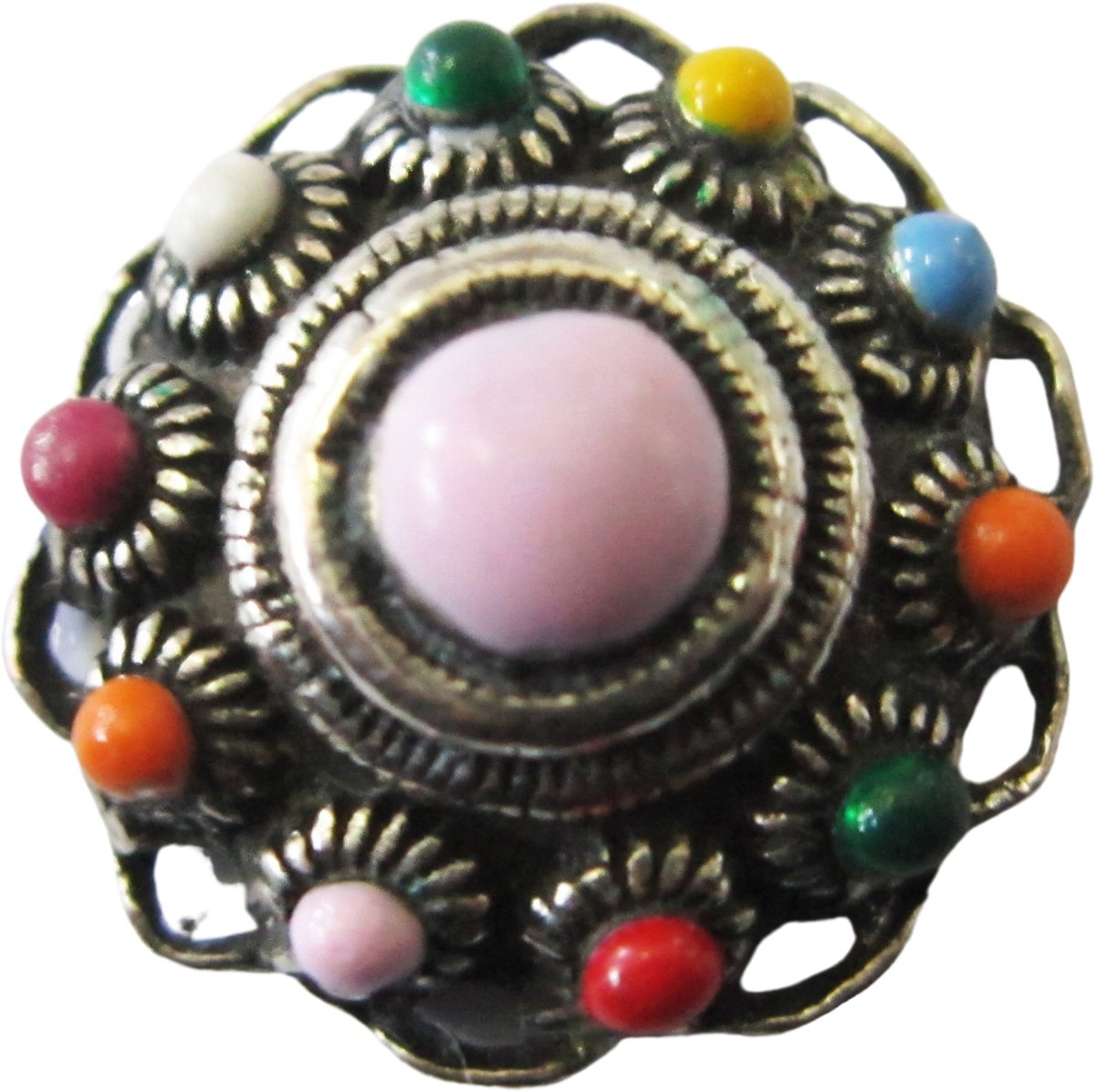 Zeeuws Meisje - Zeeuwse knoop zwaar verzilverd multi colour