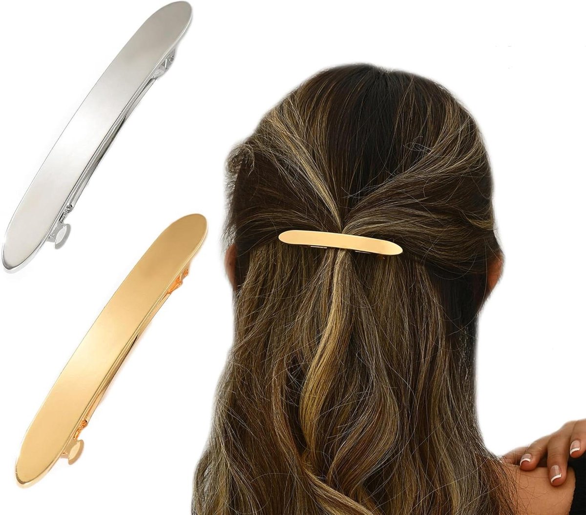 Haarspelden Set - Haarclips Dames - Haar Stijlen - Gladde Geometrische Vorm - 15 x 14 x 1 cm