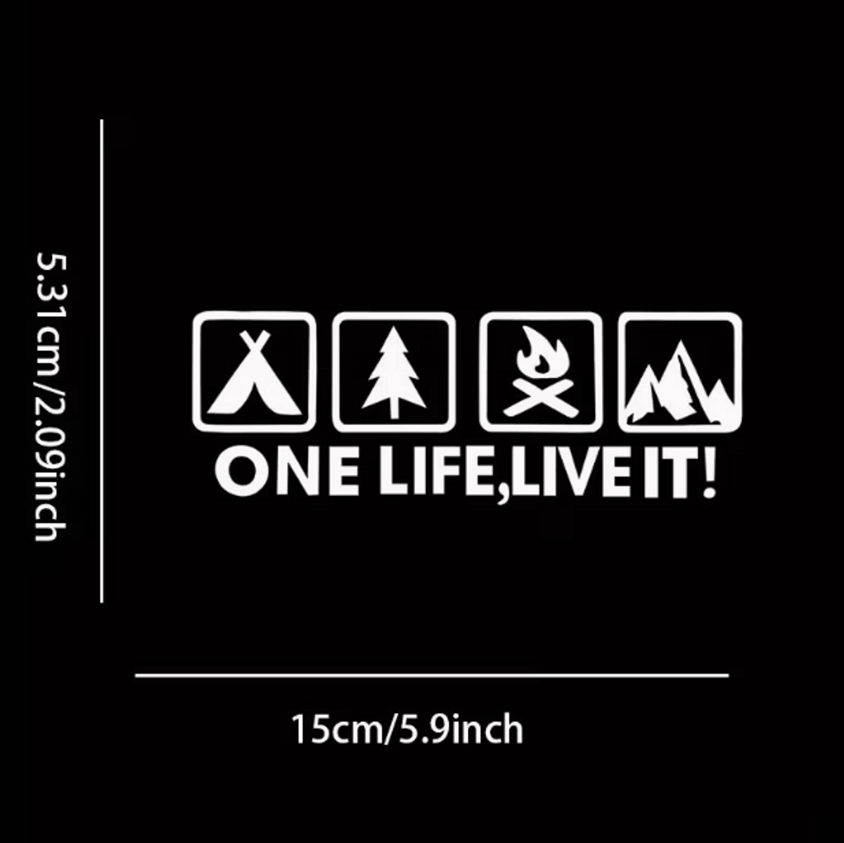 Live It Sticker Auto – Subtiele Vinyl Tekst Sticker – Waterdicht – Voor Auto, Laptop & Raam – Minimalistisch Design – Fardmell