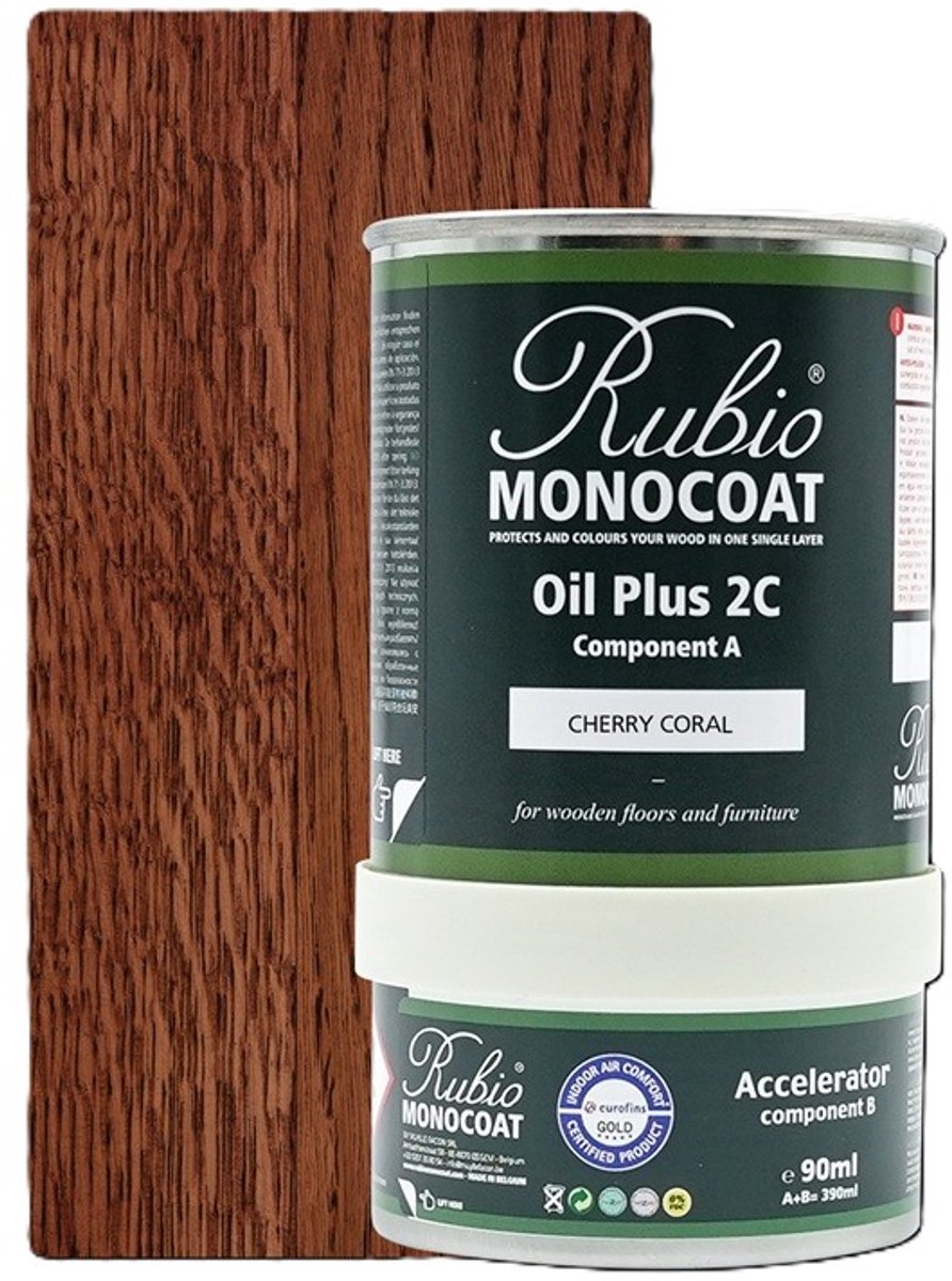 rubio monocoat oil plus 2c cherry coral set 390 ml
